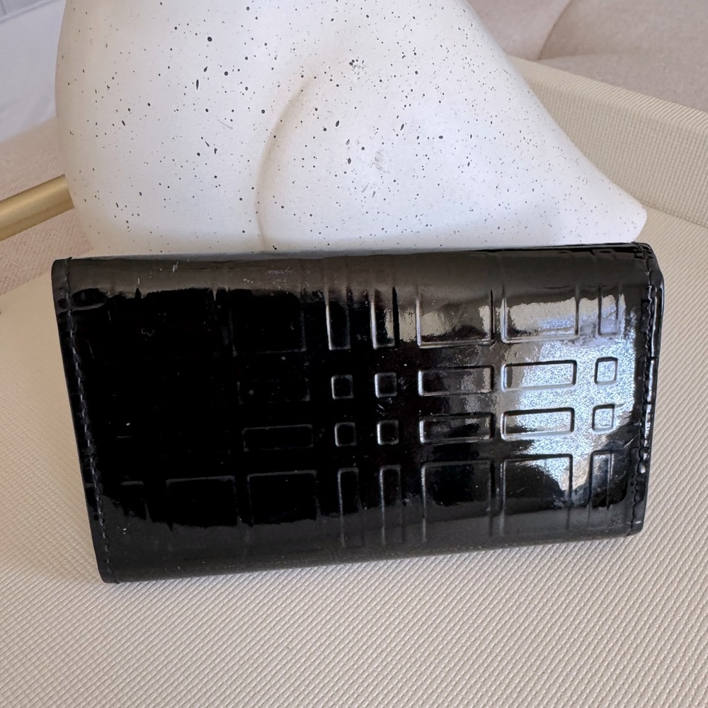 Burberry Patent Leather Nova Embossed Key Holder